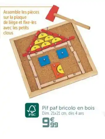 Gifi Pif Paf Bricolo En Bois offre