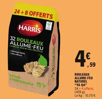 E.Leclerc Ya qa rouleaux allume-feu naturel offre