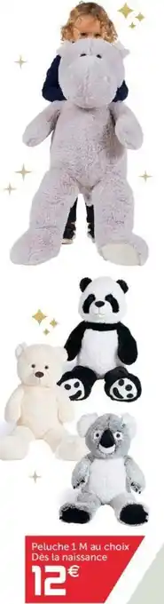 Gifi Peluche 1m Au Choix Dés La Naissance offre