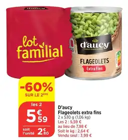 Bi1 D'AUCY Flageolets extra fins offre