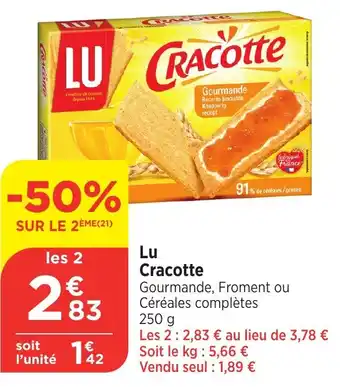 Bi1 LU Cracotte offre