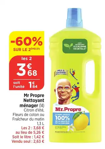 Bi1 MR PROPRE Nettoyant ménager offre