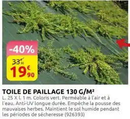 Rural Master Toile de paillage 130 g/m² offre