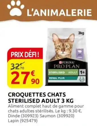 Rural Master PURINA Croquettes chats sterilised adult offre