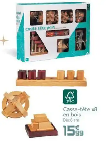 Gifi Casse-Tête x8 En Bois offre