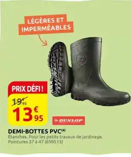 Rural Master DUNLOP Demi-bottes pvc offre