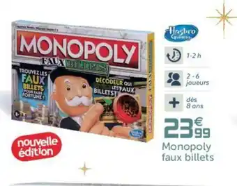 Gifi Monopoly Faux Billets offre