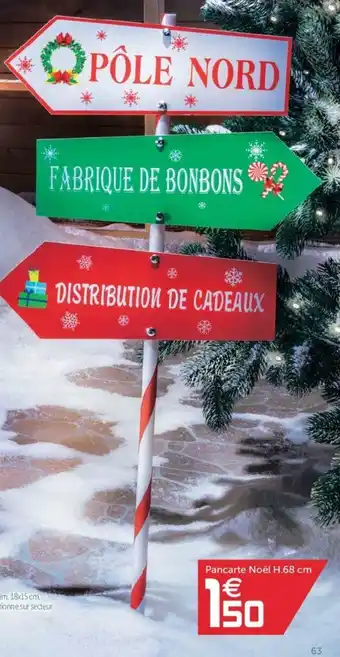 Gifi Pancarte Noël offre