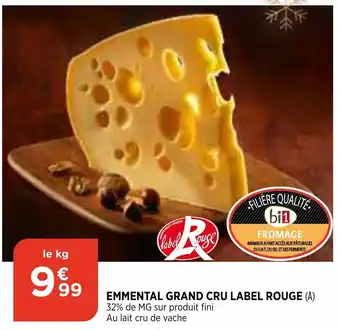 Bi1 Emmental Grand Cru Label Rouge offre