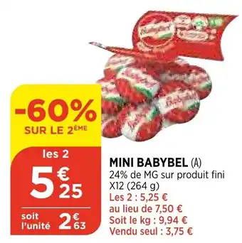 Bi1 Mini Babybel offre