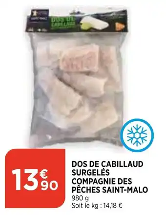 Bi1 Dos de Cabillaud surgelés Compagnie des offre