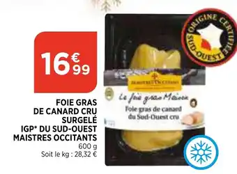 Bi1 Foie gras de Canard Cru surgelé offre