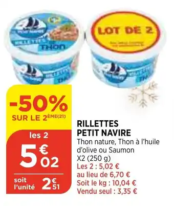 Bi1 Rillettes Petit Navire offre