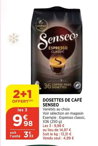 Bi1 Dosettes de Café Sensei offre