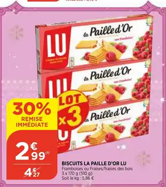Bi1 Biscuits La Paille d'Or LU offre