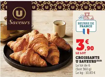 Hyper U U SAVEURS Croissants offre