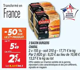 Netto CHARAL 2 bacon burgers offre