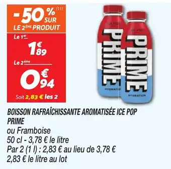 Netto PRIME Boisson rafraîchissante aromatisée ice pop offre