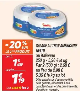 Netto NETTO Salade au thon américaine offre