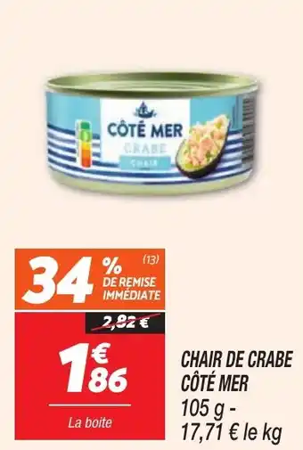 Netto CÔTÉ MER Chair de crabe offre