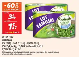 Netto BONDUELLE Petits pois offre