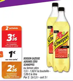 Netto SCHWEPPES Boisson gazeuse agrumes zéro offre