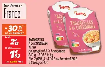 Netto NETTO Tagliatelles à la carbonara offre