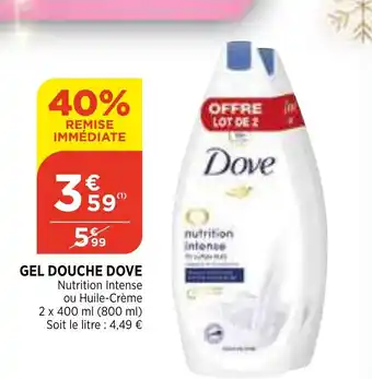 Bi1 Gel Douche Dove offre