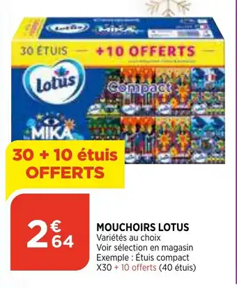 Bi1 Mouchoirs Lotus offre