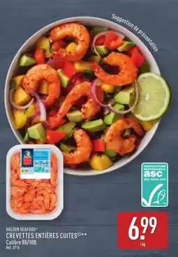 ALDI GOLDEN SEAFOOD® Crevettes entières cuites offre