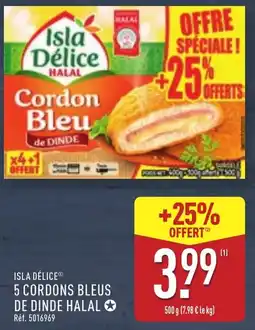 ALDI ISLA DÉLICE® 5 cordons bleus de dinde halal offre