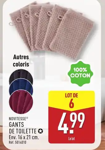 ALDI NOVITESSEⓇ Gants de toilette offre