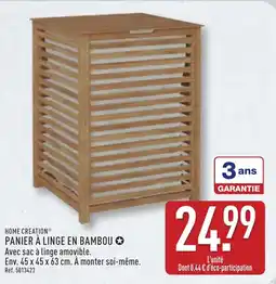 ALDI HOME CREATION® Panier à linge en bambou offre