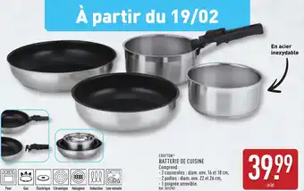 ALDI CROFTON® Batterie de cuisine offre