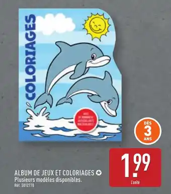 ALDI Album de jeux et coloriages offre