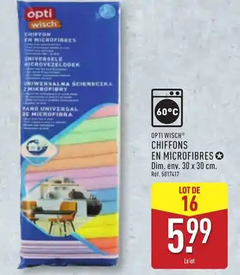 ALDI OPTI WISCHⓇ Chiffons en microfibres offre