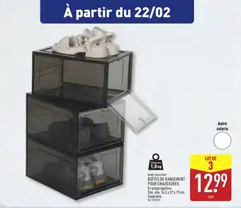 ALDI HOME CREATION® Boîtes de rangement pour chaussures offre