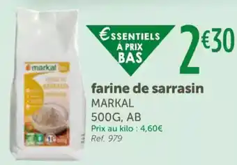 L'Eau Vive MARKAL farine de sarrasin offre