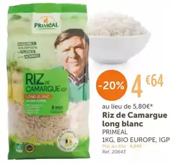 L'Eau Vive PRIMEAL Riz de Camargue long blanc offre