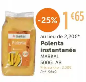 L'Eau Vive MARKAL Polenta instantanée offre