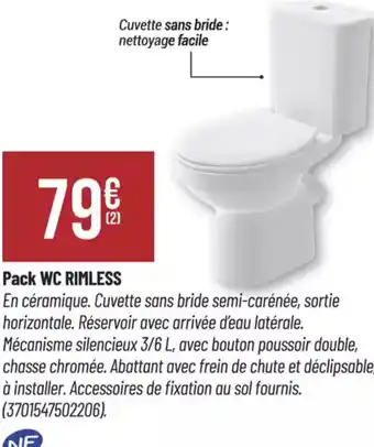 Bricorama RIMLESS Pack wc offre