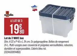 Bricorama Lot de 3 wave box offre