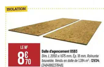 Bricorama Dalle d'agencement osb3 offre