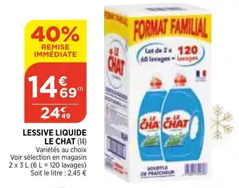 Bi1 Lessive Liquide Le Chat offre