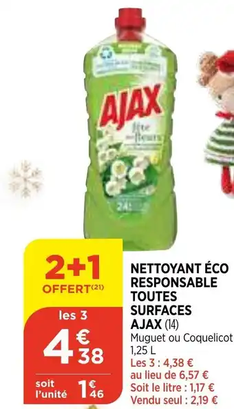 Bi1 Nettoyant éco Responsable Toutes Surfaces Ajax offre