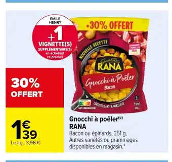 Carrefour Gnocchi A Poéler Rana offre