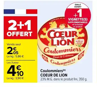 Carrefour Coulommiers Couer De Lion offre