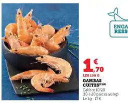 U Express Gambas cuites offre