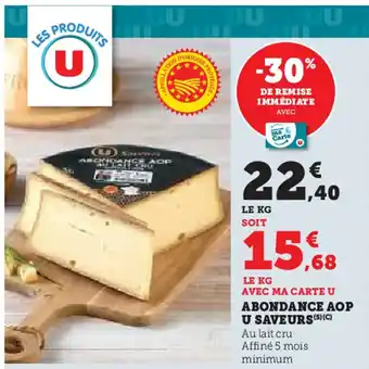 U Express U SAVEURS Abondance aop offre