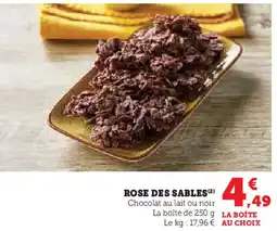 U Express Rose des sables offre